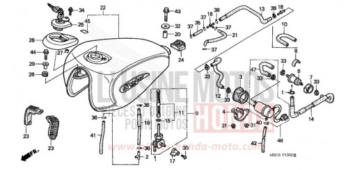 FUEL TANK/FUEL PUMP VT1100C3X de 1999